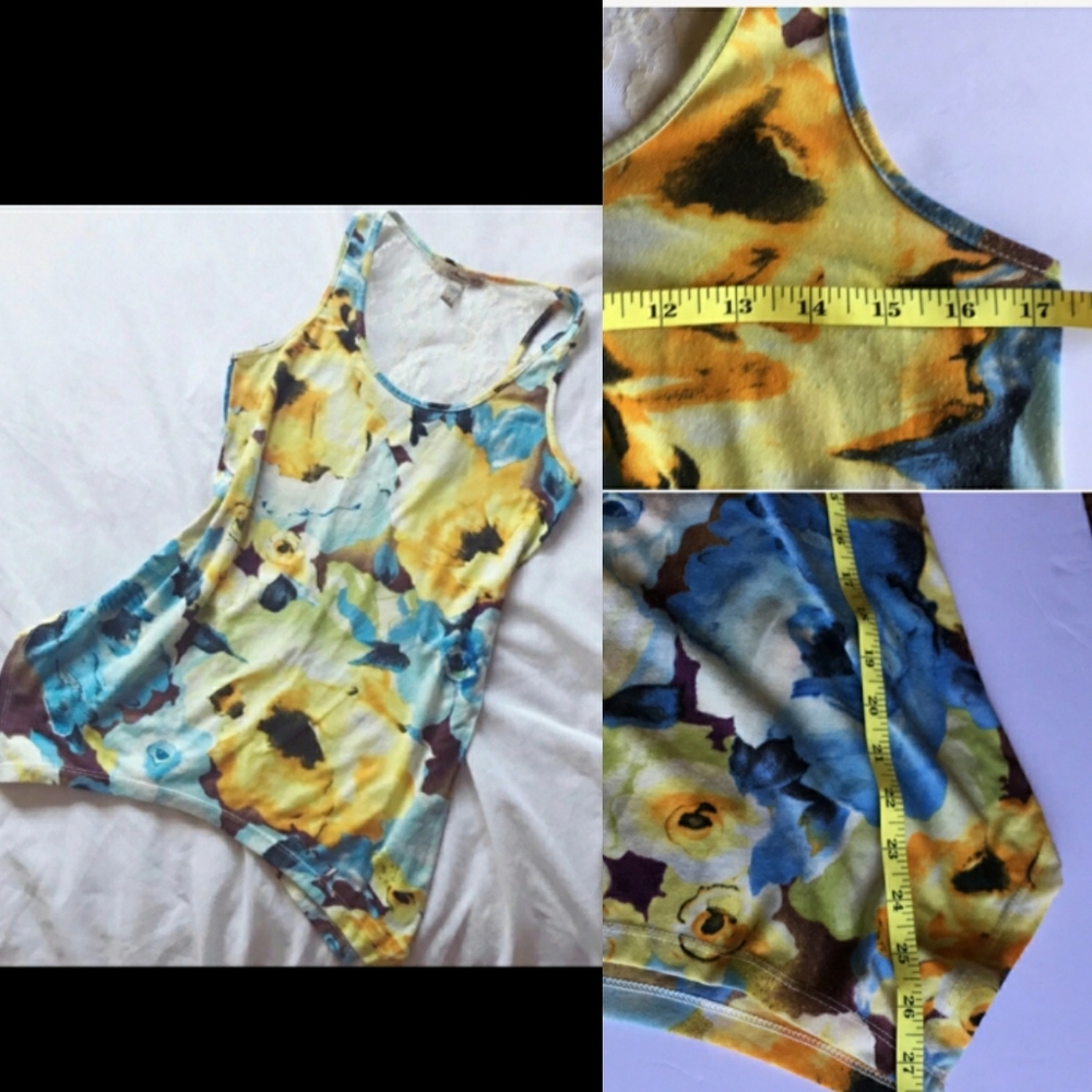 Vintage 90s Y2K American Rag Floral Lace Tank Top